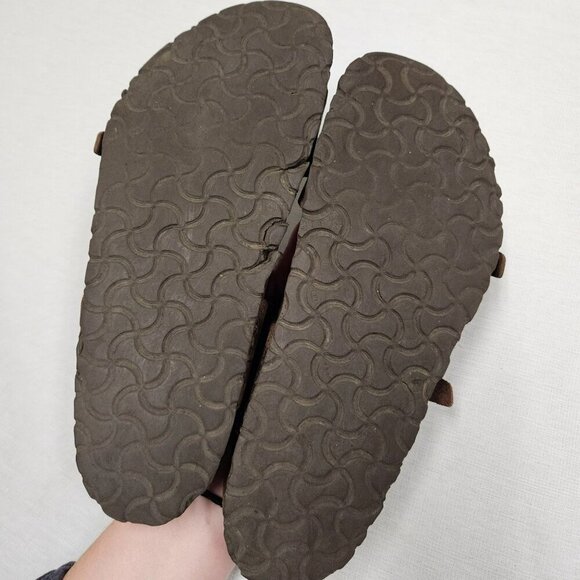 Birkenstock Larisa Womens Sandals Size‎ 41 10 Brown Leather Cork Footbed - Picture 3 of 16